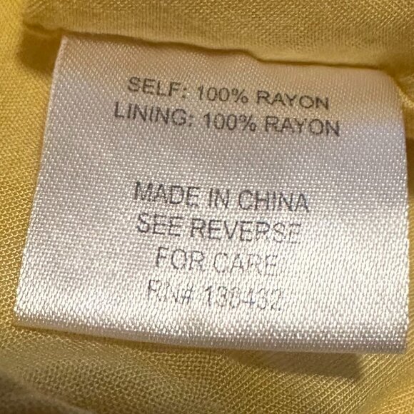 ModCloth Inclined to Impress Bold Yellow Floral Print Dress Cottagecore Sz Large - Picture 12 of 12